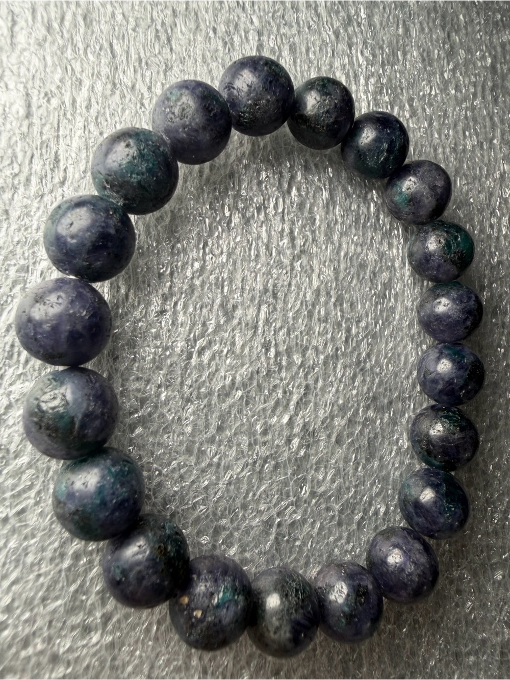 Rare 9MM Tanzanite + Kyanite Natural Crystal Bracelet